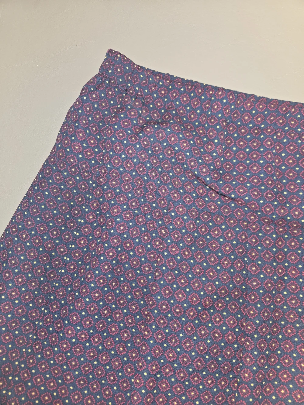 LOFT Burgundy Printed Circle Skater Skirt